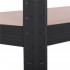Raft metalic depozitare cu 5 polite MDF, capacitate 675 kg, 75x30x150 cm, negru [12]