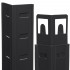 Raft metalic depozitare cu 5 polite MDF, capacitate 675 kg, 75x30x150 cm, negru [18]
