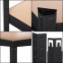 Raft metalic depozitare cu 5 polite MDF, capacitate 675 kg, 75x30x150 cm, negru [11]