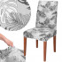 Husa universala pentru scaun, marime universala, poliester si spandex, 38x70cm, gri cu model floral [4]
