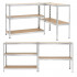 Raft metalic de depozitare cu 5 polite reglabile MDF, structura zincata, capacitate 1000 kg, 120x45x205 cm, gri [13]