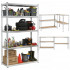 Raft metalic de depozitare cu 5 polite reglabile MDF, structura zincata, capacitate 1000 kg, 120x45x205 cm, gri [5]