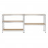 Raft metalic de depozitare cu 5 polite reglabile MDF, structura zincata, capacitate 1000 kg, 120x45x205 cm, gri [8]