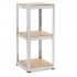 Raft metalic de depozitare cu 5 polite reglabile MDF, structura zincata, capacitate 500 kg, 40x40x180 cm, gri [12]