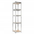 Raft metalic de depozitare cu 5 polite reglabile MDF, structura zincata, capacitate 500 kg, 40x40x180 cm, gri [13]