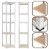 Raft metalic de depozitare cu 5 polite reglabile MDF, structura zincata, capacitate 500 kg, 40x40x180 cm, gri [17]