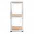 Raft metalic de depozitare cu 5 polite reglabile MDF, structura zincata, capacitate 500 kg, 40x40x180 cm, gri [19]