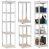 Raft metalic de depozitare cu 5 polite reglabile MDF, structura zincata, capacitate 500 kg, 40x40x180 cm, gri [4]