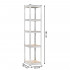 Raft metalic de depozitare cu 5 polite reglabile MDF, structura zincata, capacitate 500 kg, 40x40x180 cm, gri [22]