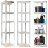 Raft metalic de depozitare cu 5 polite reglabile MDF, structura zincata, capacitate 500 kg, 40x40x180 cm, gri [5]
