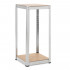 Raft metalic de depozitare cu 5 polite reglabile MDF, structura zincata, capacitate 500 kg, 40x40x180 cm, gri [9]