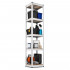 Raft metalic de depozitare cu 5 polite reglabile MDF, structura zincata, capacitate 500 kg, 40x40x180 cm, gri [10]