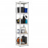 Raft metalic de depozitare cu 5 polite reglabile MDF, structura zincata, capacitate 500 kg, 40x40x180 cm, gri [11]
