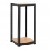 Raft metalic de depozitare cu 4 polite reglabile MDF, capacitate 400 kg, 40x40x180 cm, negru [13]