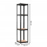 Raft metalic de depozitare cu 4 polite reglabile MDF, capacitate 400 kg, 40x40x180 cm, negru [18]