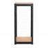 Raft metalic de depozitare cu 4 polite reglabile MDF, capacitate 400 kg, 40x40x180 cm, negru [6]
