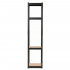 Raft metalic de depozitare cu 4 polite reglabile MDF, capacitate 400 kg, 40x40x180 cm, negru [7]