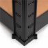 Raft metalic de depozitare cu 4 polite reglabile MDF, capacitate 400 kg, 40x40x180 cm, negru [11]