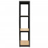 Raft metalic de depozitare cu 4 polite reglabile MDF, capacitate 700 kg, 80x40x174 cm, negru [17]