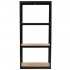Raft metalic de depozitare cu 4 polite reglabile MDF, capacitate 700 kg, 80x40x174 cm, negru [7]