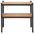 Raft metalic de depozitare cu 4 polite reglabile MDF, capacitate 700 kg, 80x40x174 cm, negru [8]