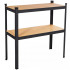 Raft metalic de depozitare cu 4 polite reglabile MDF, capacitate 700 kg, 80x40x174 cm, negru [9]