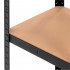 Raft metalic de depozitare cu 4 polite reglabile MDF, capacitate 700 kg, 80x40x174 cm, negru [11]
