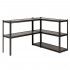 Raft metalic de depozitare cu 5 polite reglabile MDF, capacitate 750 kg, 120x40x200 cm, negru [8]