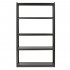 Raft metalic de depozitare cu 5 polite reglabile MDF, capacitate 750 kg, 120x40x200 cm, negru [10]