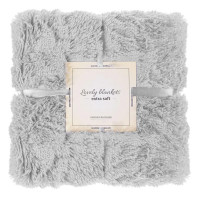 Patura pufoasa si calduroasa pentru 2 persoane, 200x220cm, gri deschis Patura pufoasa si calduroasa pentru 2 persoane, 200x220cm, gri deschis