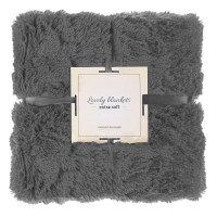 Patura pufoasa si calduroasa pentru 2 persoane, 200x220cm, gri