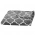 Patura pufoasa pentru 2 persoane, 200x220cm, cu model trifoi marocan, gri inchis [2]