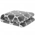 Patura pufoasa pentru 2 persoane, 200x220cm, cu model trifoi marocan, gri inchis [11]