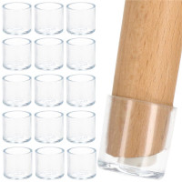 Set 16 protectii pentru picioare de mobilier, silicon PVC, Ø18 mm, transparent Set 16 protectii pentru picioare de mobilier, silicon PVC, Ø18 mm, transparent