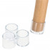 Set 16 protectii pentru picioare de mobilier, silicon PVC, Ø18 mm, transparent [16]