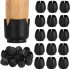 Set 16 protectii pentru picioare de mobilier cu baza din fetru, Ø14-16 mm, negru [5]