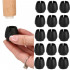 Set 16 protectii pentru picioare de mobilier cu baza din fetru, Ø14-16 mm, negru [8]