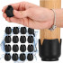 Set 16 protectii pentru picioare de mobilier cu baza din fetru, Ø14-16 mm, negru [10]