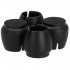Set 16 protectii pentru picioare de mobilier cu baza din fetru, Ø17-21 mm, negru [30]