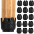 Set 16 protectii pentru picioare de mobilier cu baza din fetru, Ø17-21 mm, negru [6]