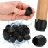 Set 16 protectii pentru picioare de mobilier cu baza din fetru, Ø17-21 mm, negru [9]