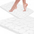Covoras de baie antiderapant cu uscare rapida, 80x50 cm, alb [6]