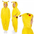 Pijama tip salopeta pentru copii, model Pikachu, marime 120-130 cm [20]
