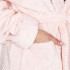 Halat de baie pentru femei pana la genunchi, cu gluga, marimea S/M, roz [13]