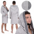 Halat de baie pentru barbati pana la genunchi, gluga mare, marimea L/XL, gri [19]