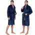 Halat de baie pentru barbati pana la genunchi, marimea XXL, albastru marin [18]