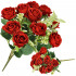 Buchet de flori artificiale din poliester, 10 fire trandafiri, 30cm, rosu [14]