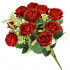 Buchet de flori artificiale din poliester, 10 fire trandafiri, 30cm, rosu [9]