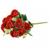 Buchet de flori artificiale din poliester, 10 fire trandafiri, 30cm, rosu [10]