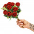 Buchet de flori artificiale din poliester, 10 fire trandafiri, 30cm, rosu [11]